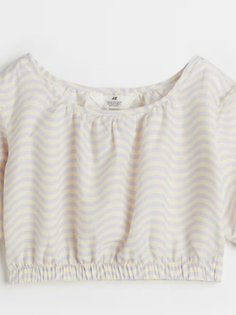 ✨ H&M Pastel Pastel Wavy Stripe Cropped Blouse ✨